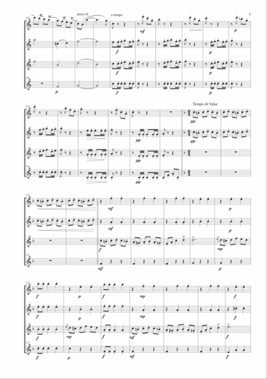 Overture from "The Bat" for Flute Quartet image number null