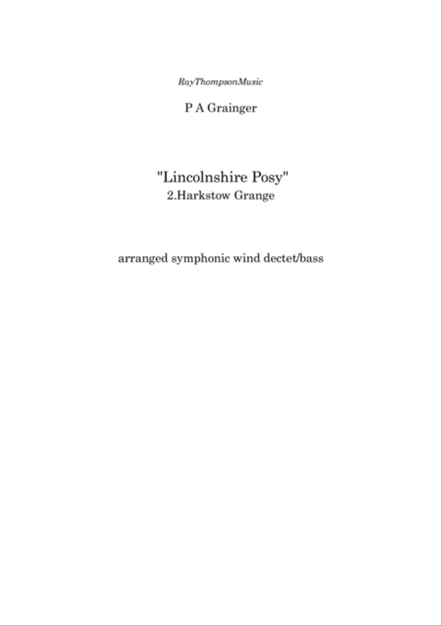 Grainger: "Lincolnshire Posy" No.2 "Harkstow Grange" - symphonic winds image number null