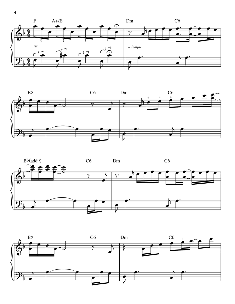 Longing/Love Longing/Love Easy Piano scores gallery preview page 4