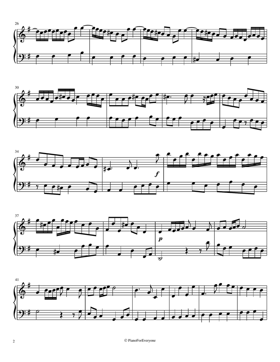'Scherza in Mar la Navicella' from Lotario - Handel (Easy Piano) Easy Piano scores gallery preview page 2