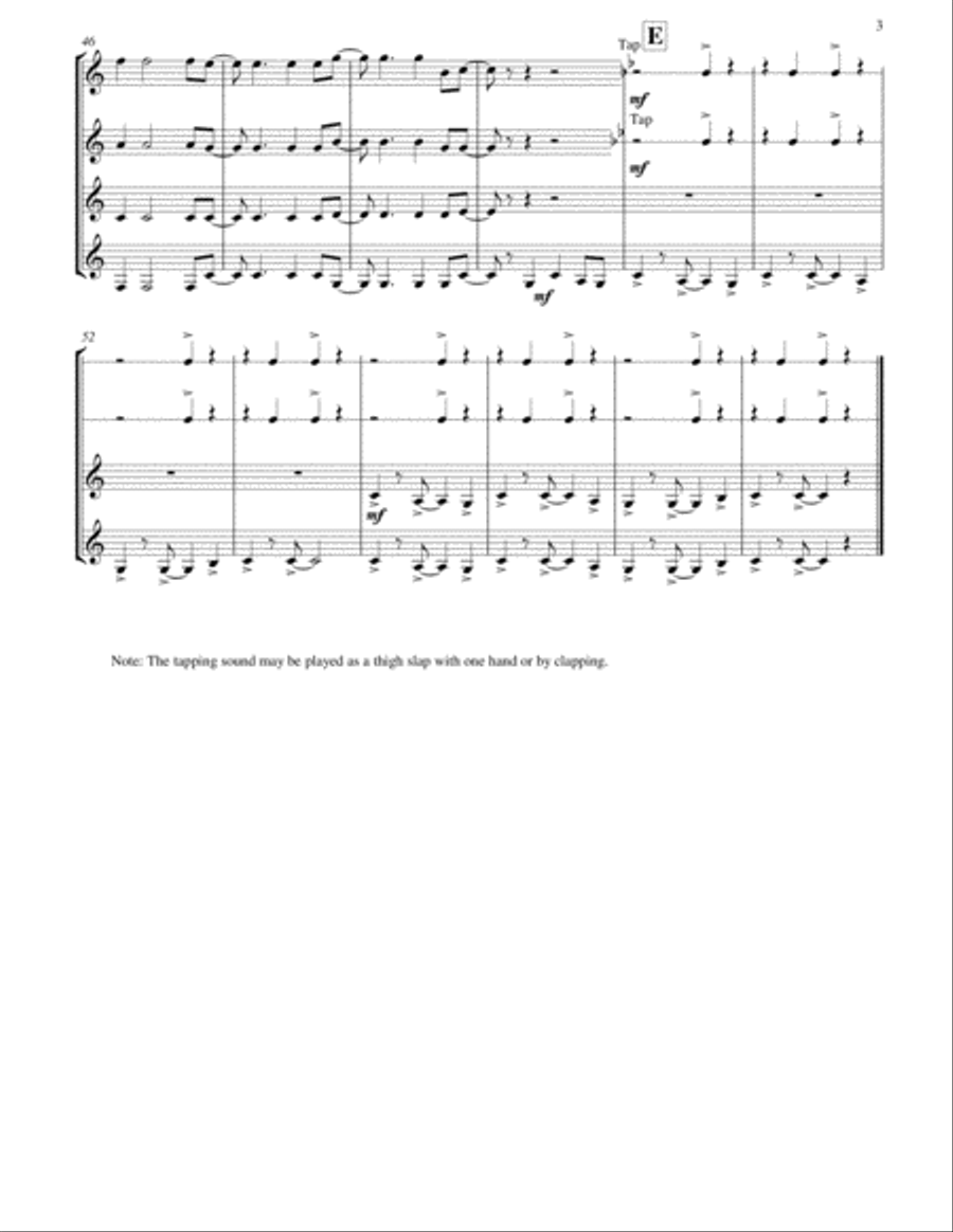 Down On The Corner Clarinet Quartet scores gallery preview page 4