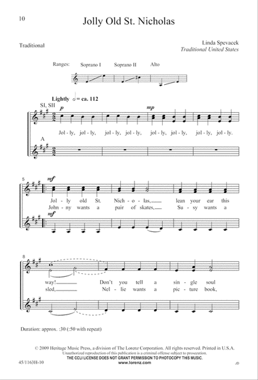 A-Caroling We Go! A-Caroling We Go! SSA scores gallery preview page 10