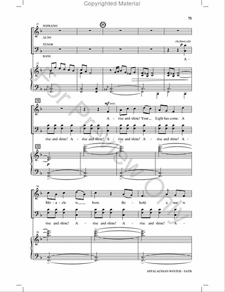 Appalachian Winter Choir scores gallery preview page 70
