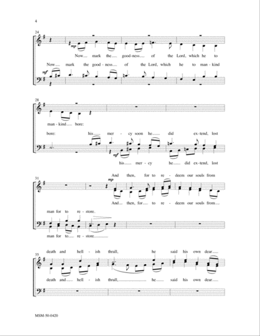 The Lord at First Did Adam Make 4-Part scores gallery preview page 3