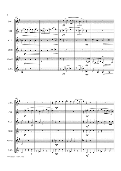 Rondeau - Bridal Fanfare - Clarinet Sextet - Bb major image number null