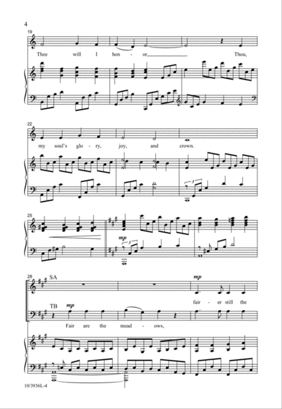 Fairest Lord Jesus 4-Part scores gallery preview page 5