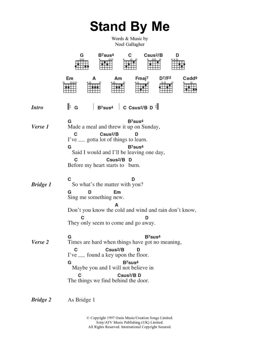 Stand by me online chords ukulele easy