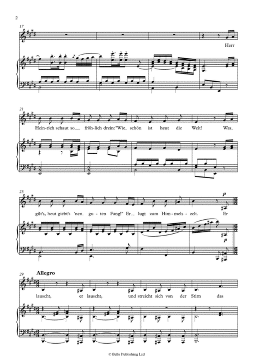 Heinrich der Vogler, Op. 56 No. 1 (Original key. E Major)