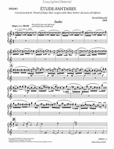 Étude-Fantasies for Piano Four Hands