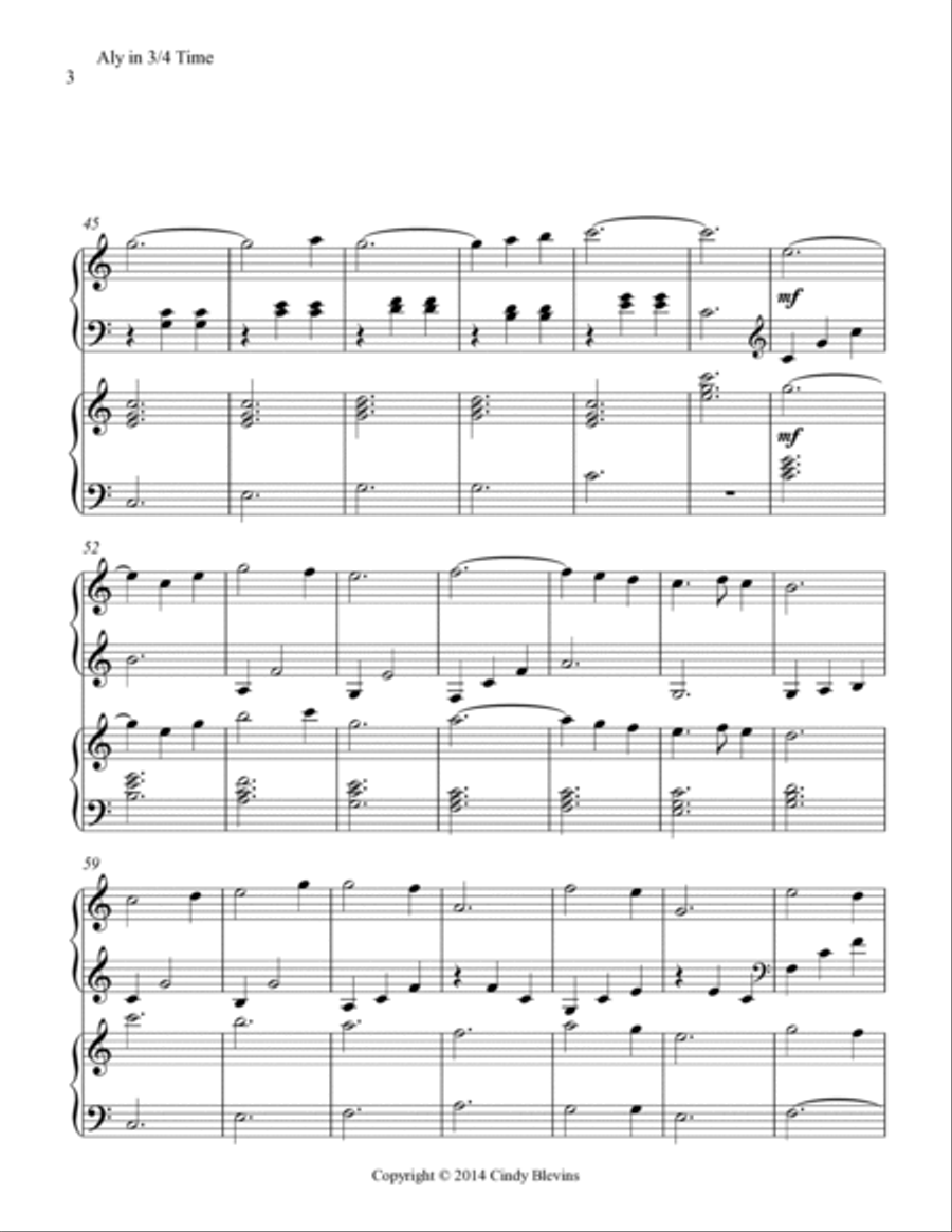 Aly in 3/4 Time, Lap Harp Duet Lap Harp scores gallery preview page 4