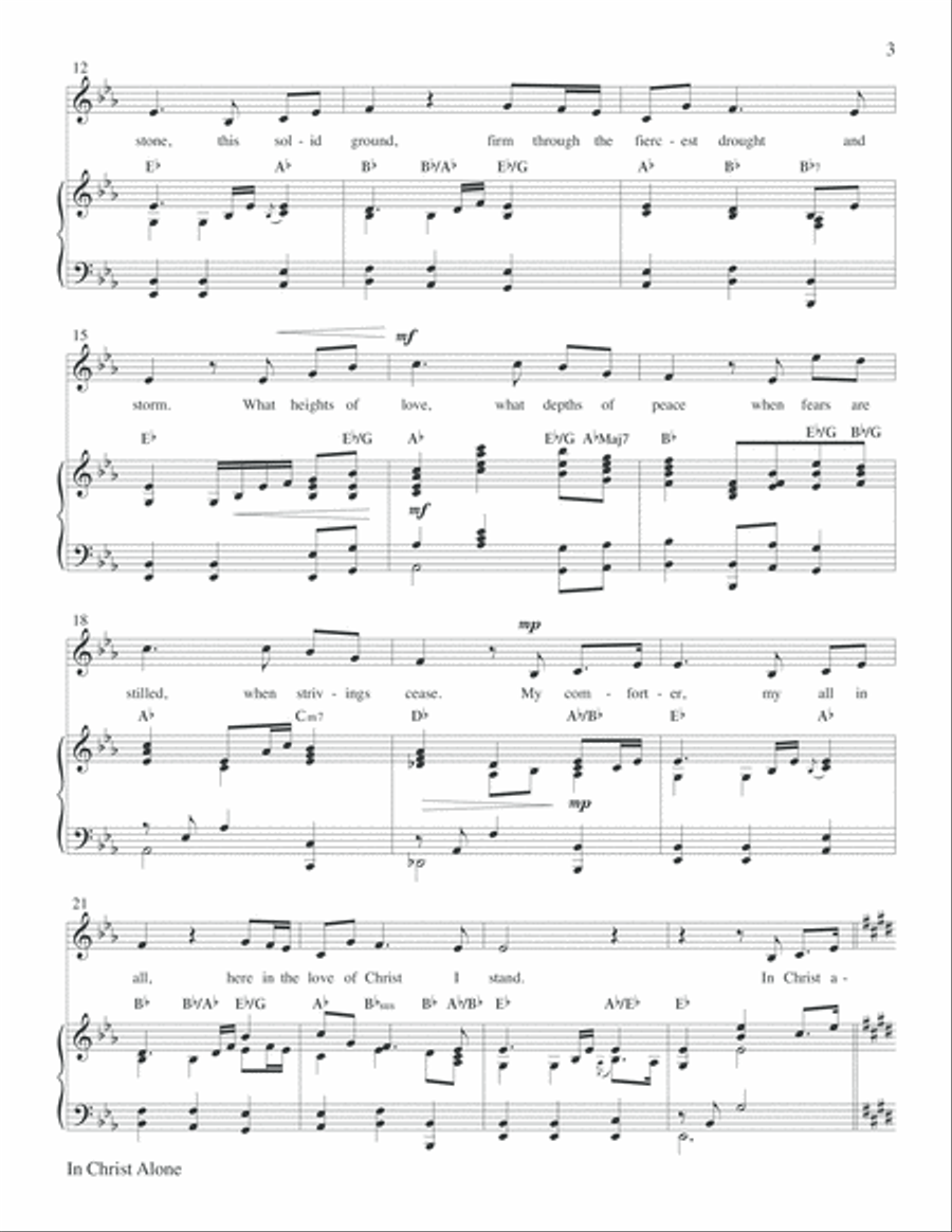 In Christ Alone Medium Voice scores gallery preview page 3