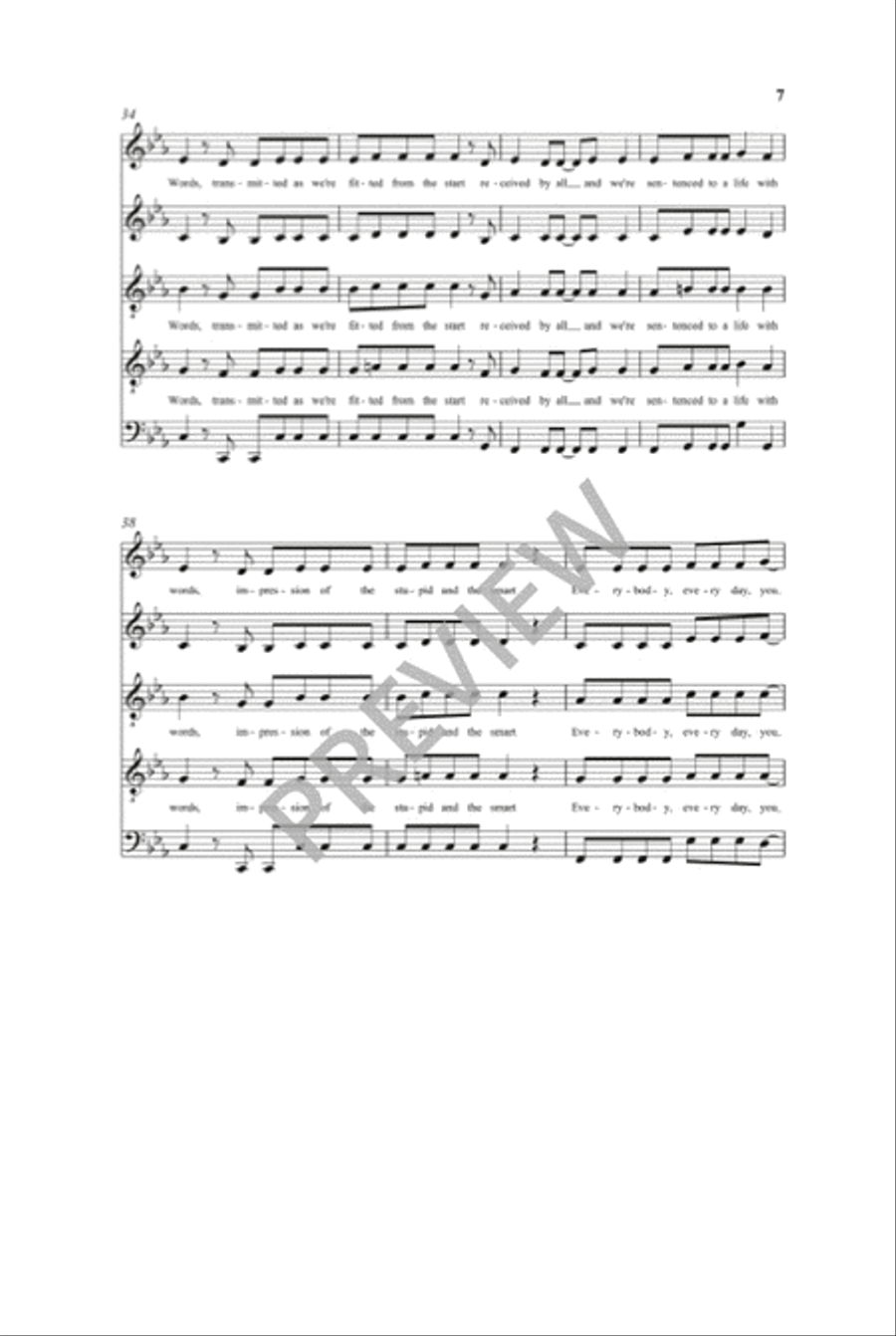 Words Choir scores gallery preview page 6