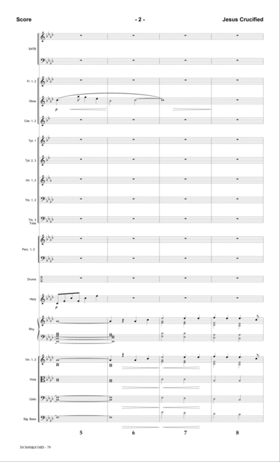 Songs of the Cross - Orchestral Score and Parts Choir scores gallery preview page 19