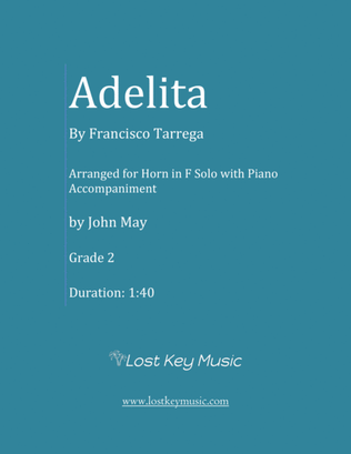 Adelita-Horn in F Solo (Optional Piano Accompaniment)