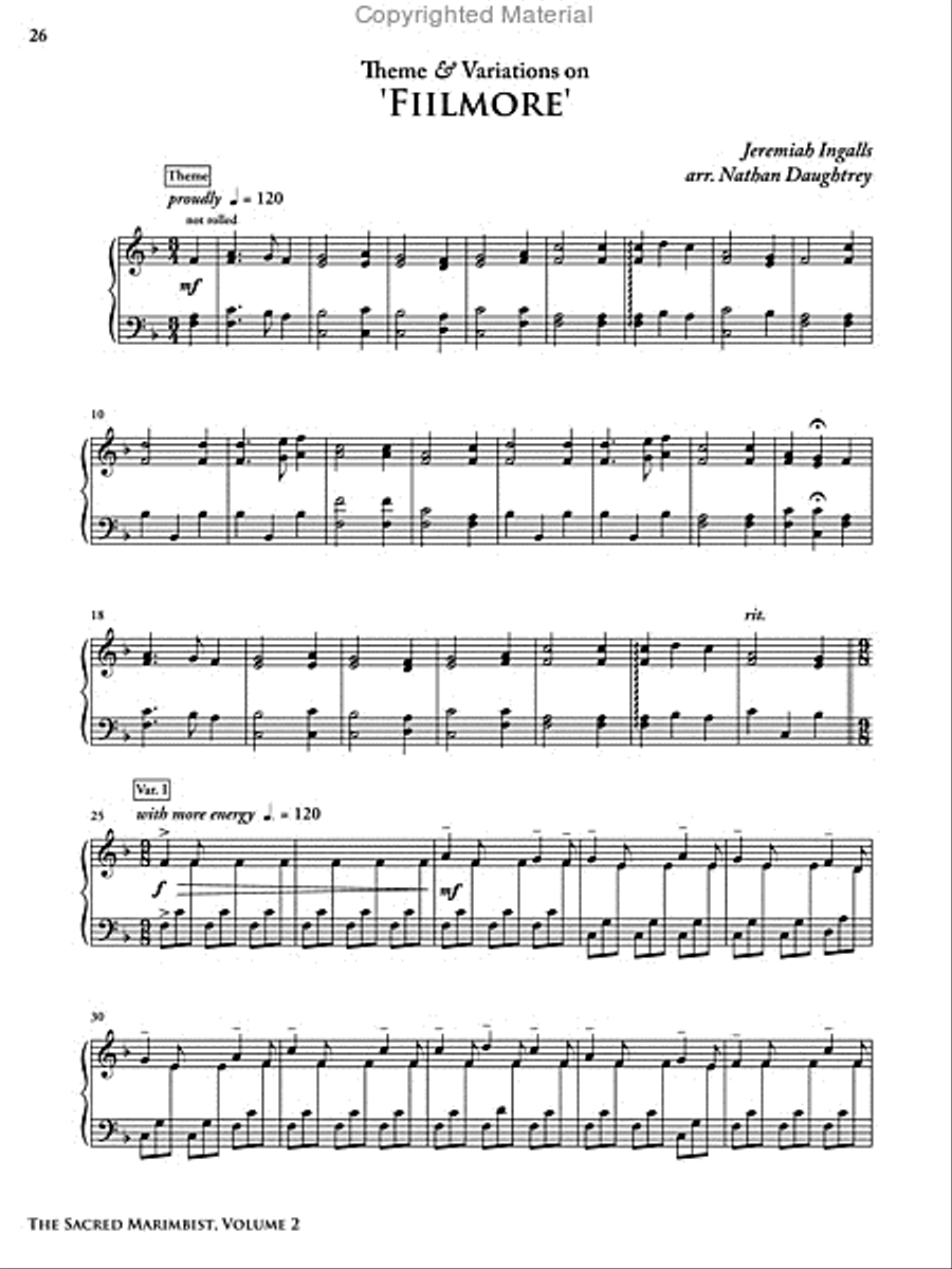Sacred Marimbist, The, Volume 2 Marimba scores gallery preview page 8