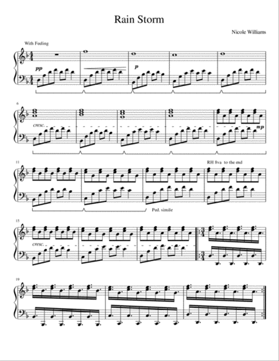 Rainstorm Rainstorm Piano Solo scores gallery preview page 1