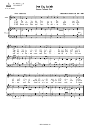 Der Tag ist hin, BWV 447 (C minor)