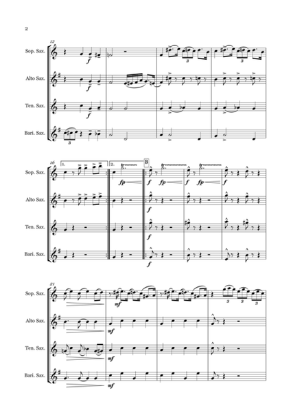 The Jelly Roll Blues for Saxophone Quartet (SATB) image number null