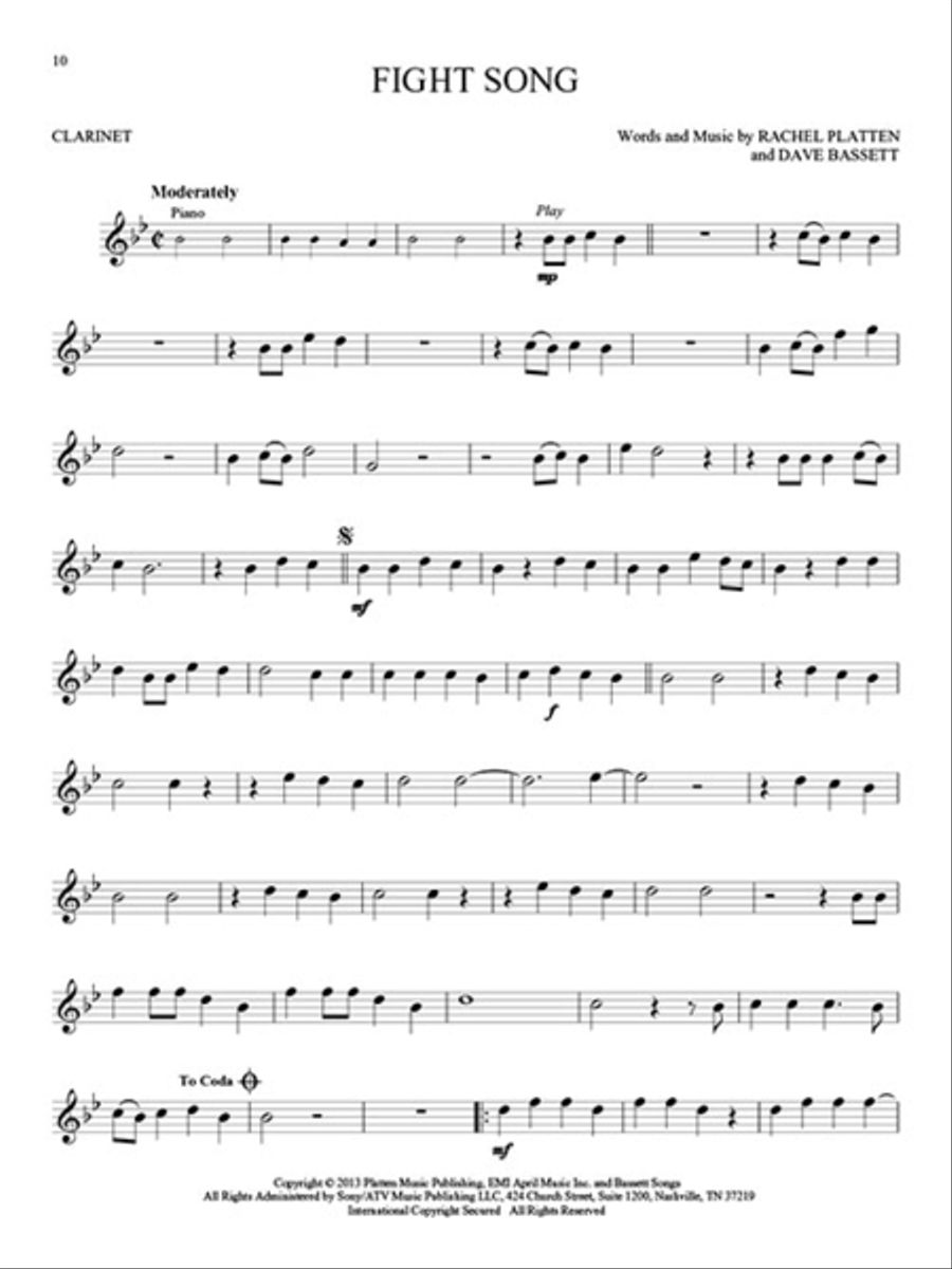 Top Hits Top Hits Clarinet Solo scores gallery preview page 4