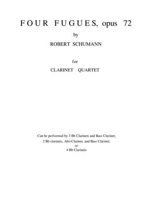 Four Fugues, opus 72