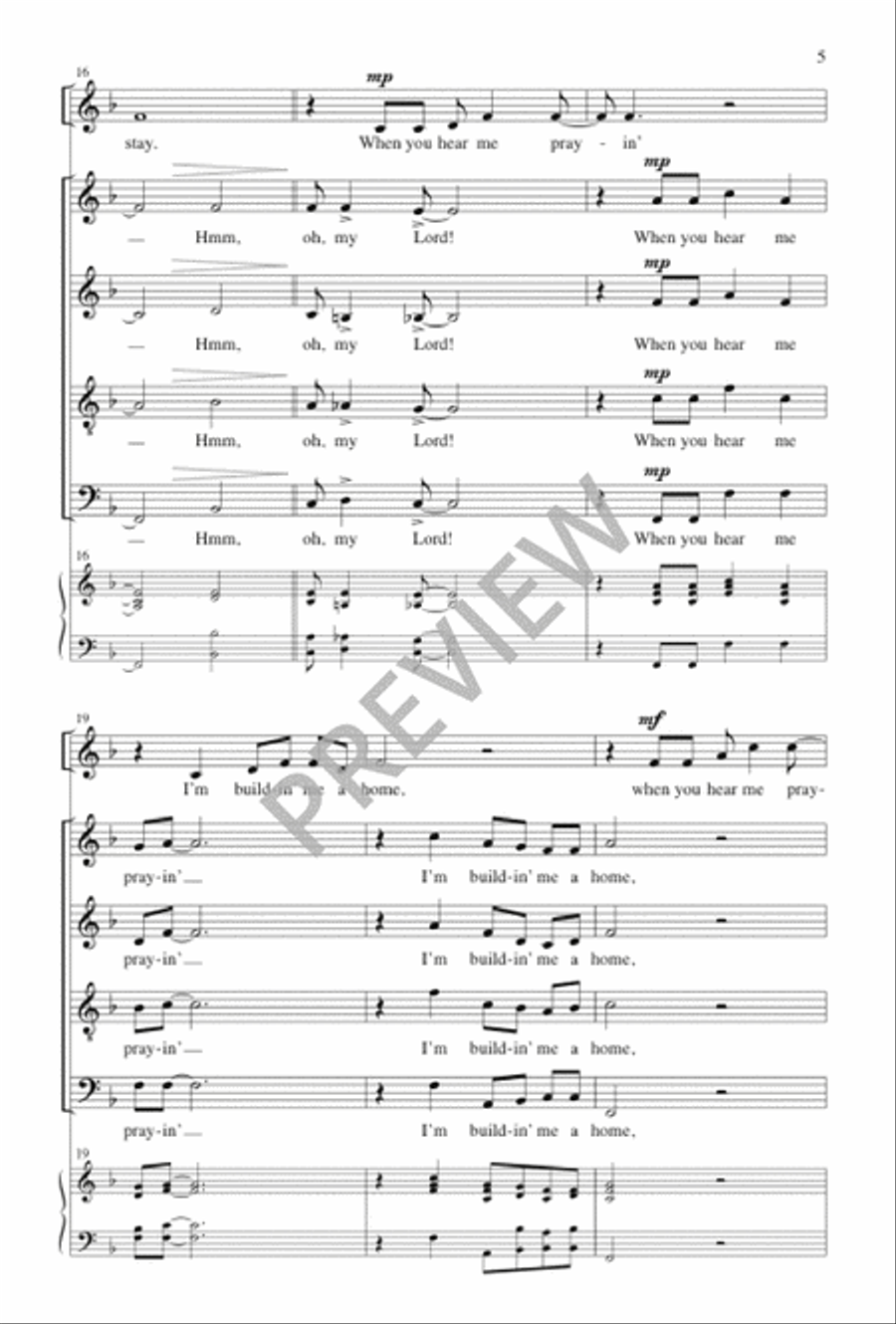 I'm Buildin' Me a Home I'm Buildin' Me a Home 4-Part scores gallery preview page 6
