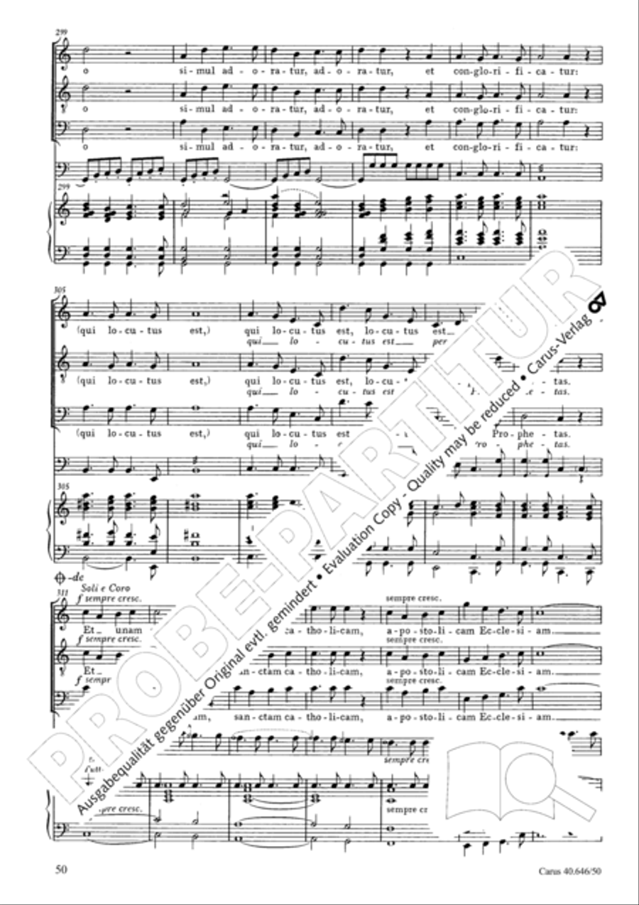 Mass in A major STB scores gallery preview page 52