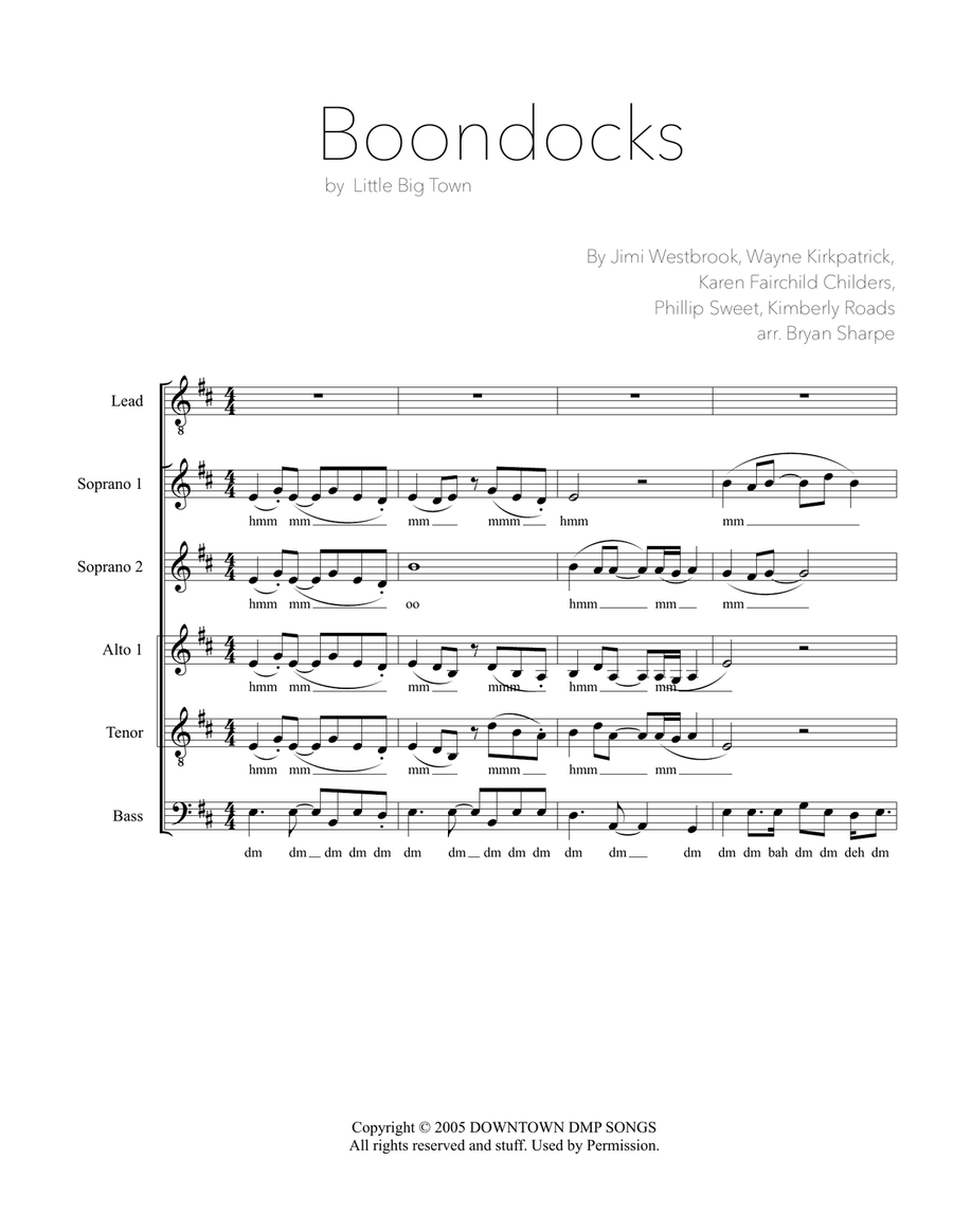 Boondocks Boondocks 4-Part scores gallery preview page 1
