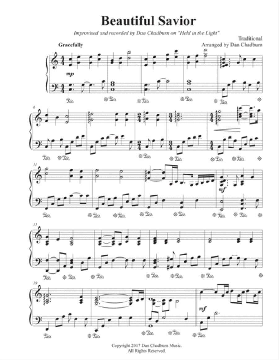 Beautiful Savior Piano Solo scores gallery preview page 1