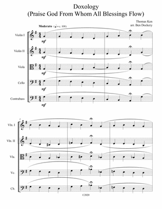 Doxology (Jazz Harmonization) for String Orchestra - (Praise God From Whom All Blessings Flow)