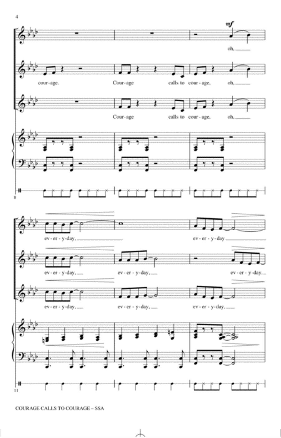 Courage Calls To Courage Courage Calls To Courage SSA scores gallery preview page 2