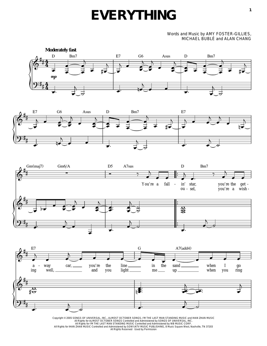 Everything Piano, Vocal scores gallery preview page 1