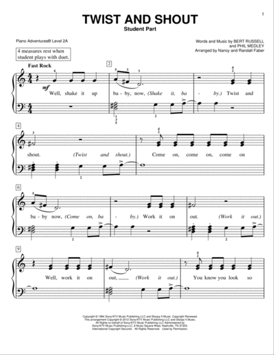 Twist And Shout Piano Method scores gallery preview page 1