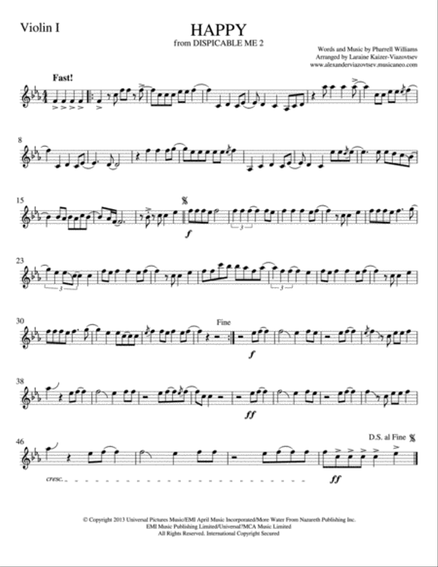 Happy Happy String Quartet scores gallery preview page 1