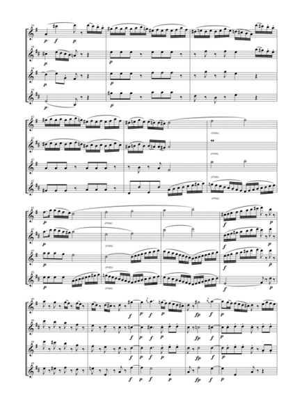 String Quartet KV 387 "Spring" for Saxophone Quartet (SATB) image number null