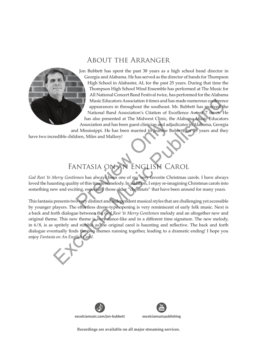 Fantasia on an English Carol (Score) Concert Band scores gallery preview page 3