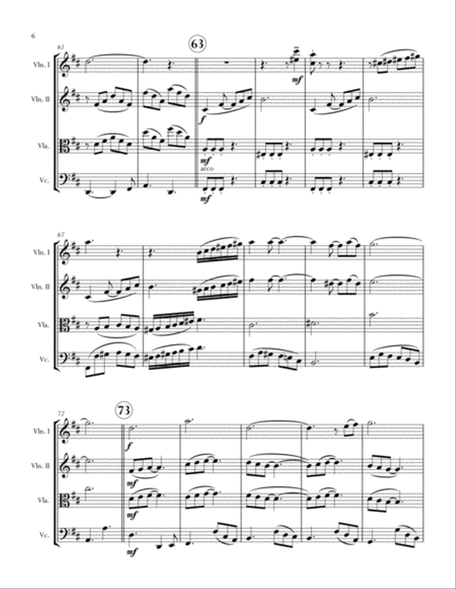Can't Help Falling In Love String Quartet scores gallery preview page 6