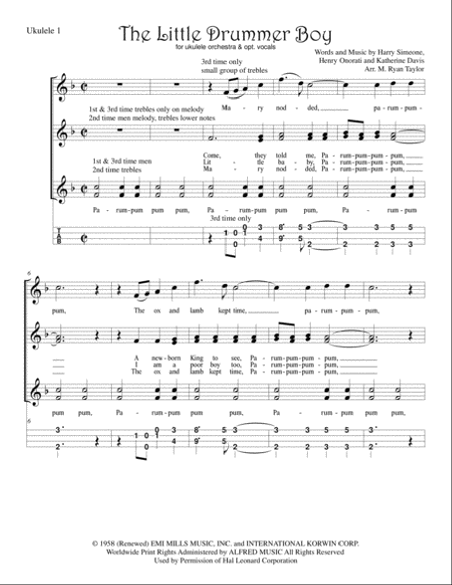 The Little Drummer Boy The Little Drummer Boy Small Ensemble scores gallery preview page 6