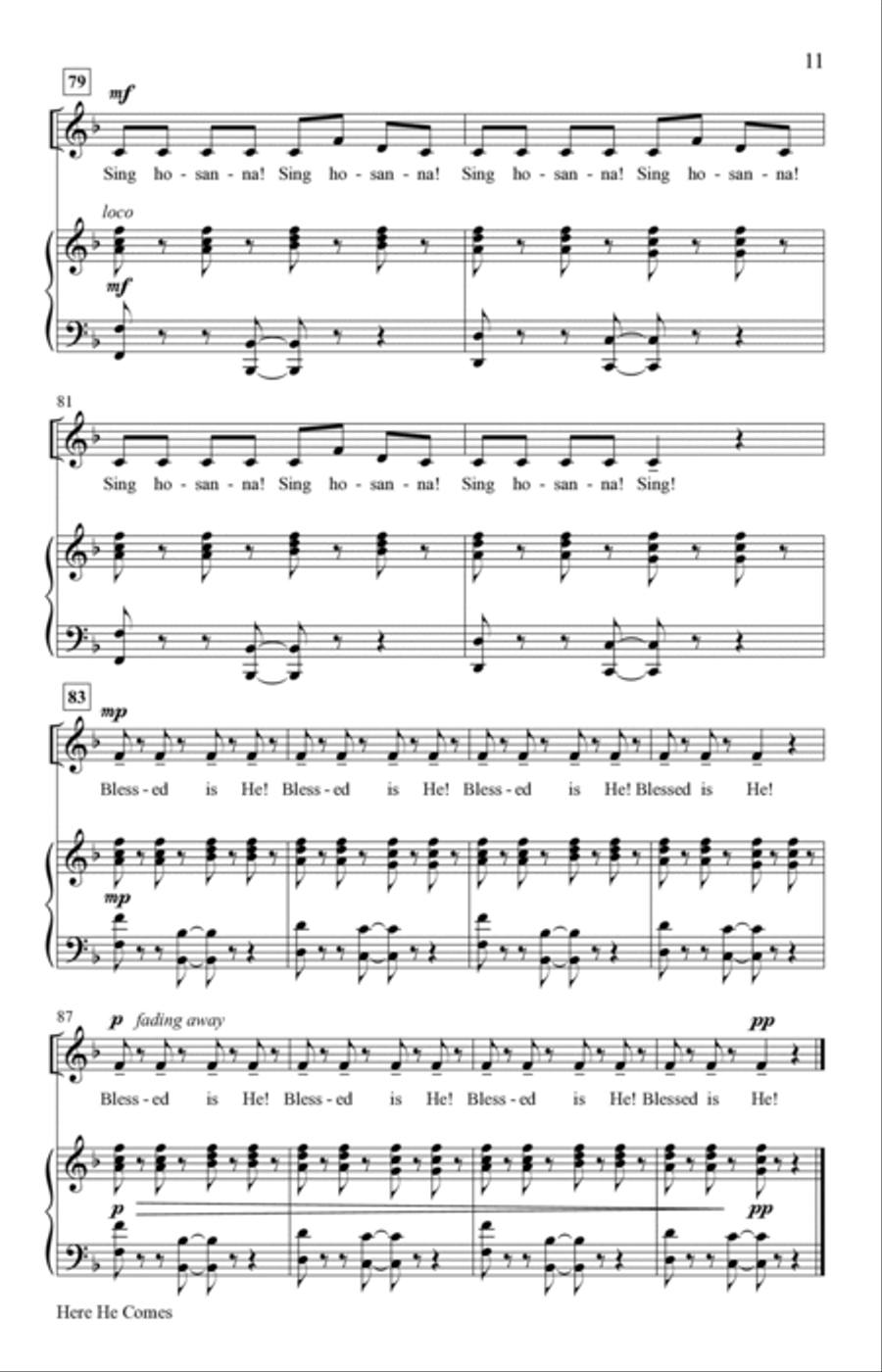 Here He Comes 3-Part scores gallery preview page 10