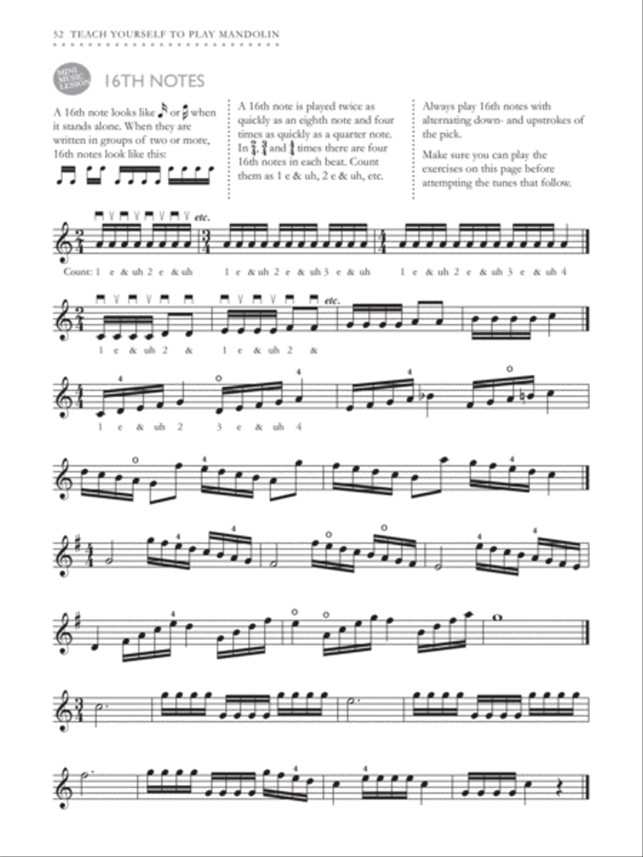 Alfred's Teach Yourself to Play Mandolin Mandolin scores gallery preview page 6