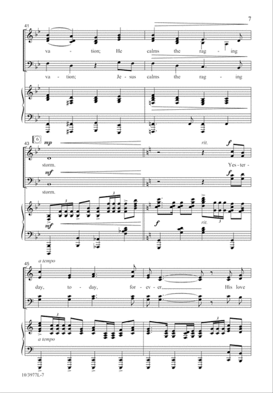 Jesus Is the Living Stone 4-Part scores gallery preview page 7