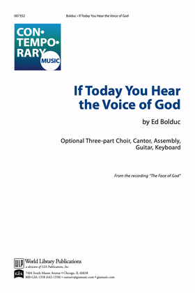 Book cover for If Today You Hear the Voice of God