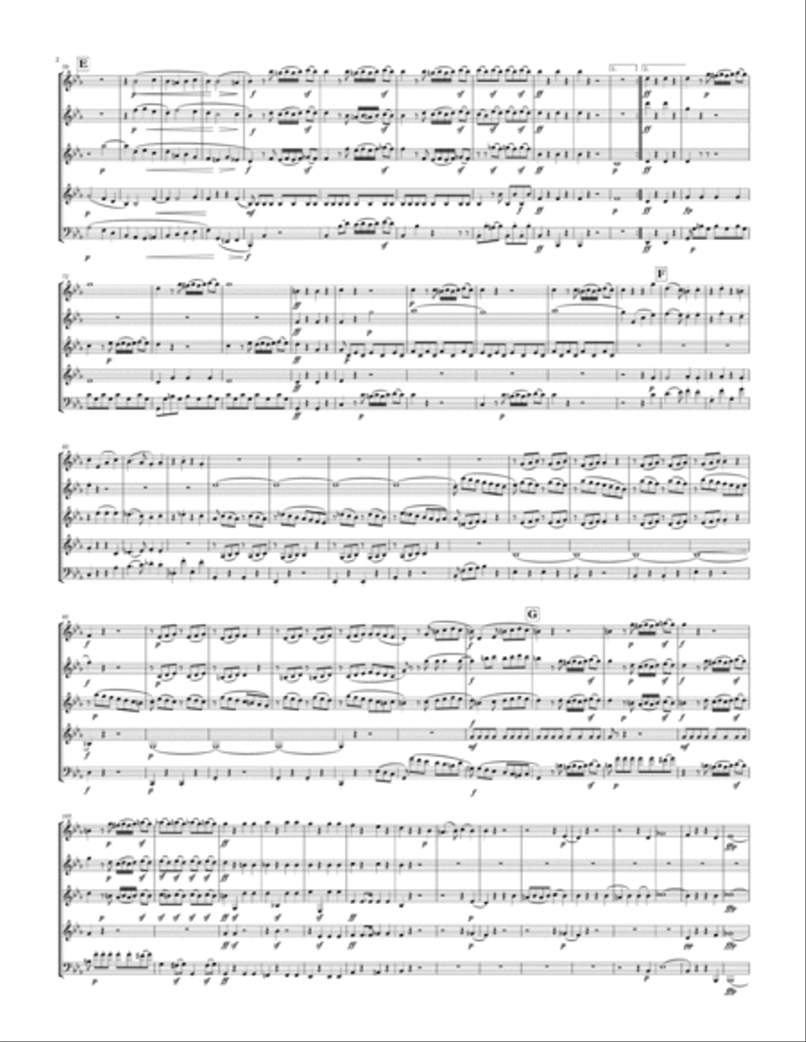 Wind Octet in Eb Major, Op. 103, arranged for Wind Quintet Woodwind Quintet scores gallery preview page 2