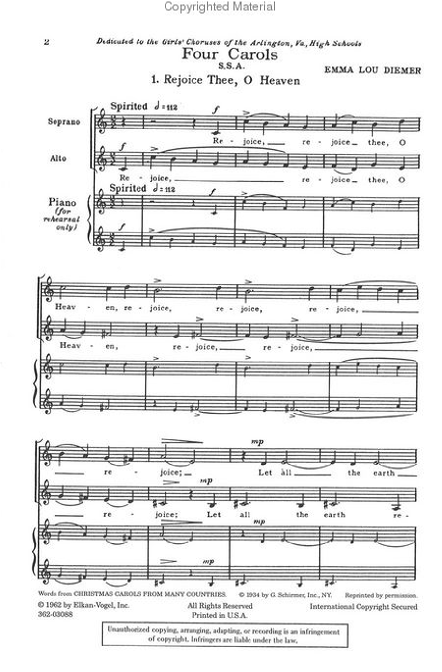 Four Carols Four Carols SA scores gallery preview page 2