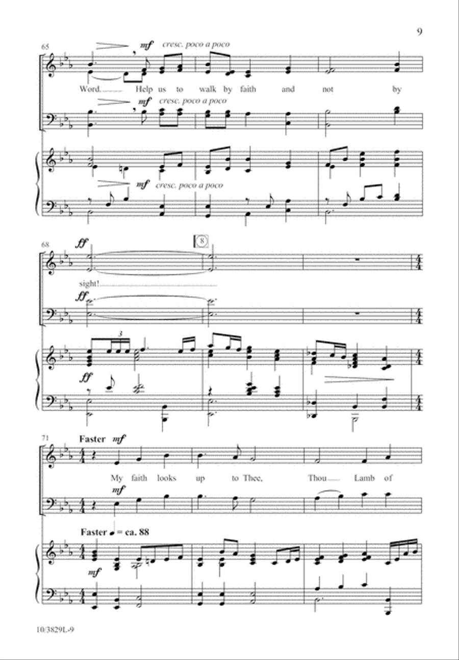 By Faith and Not by Sight 4-Part scores gallery preview page 9