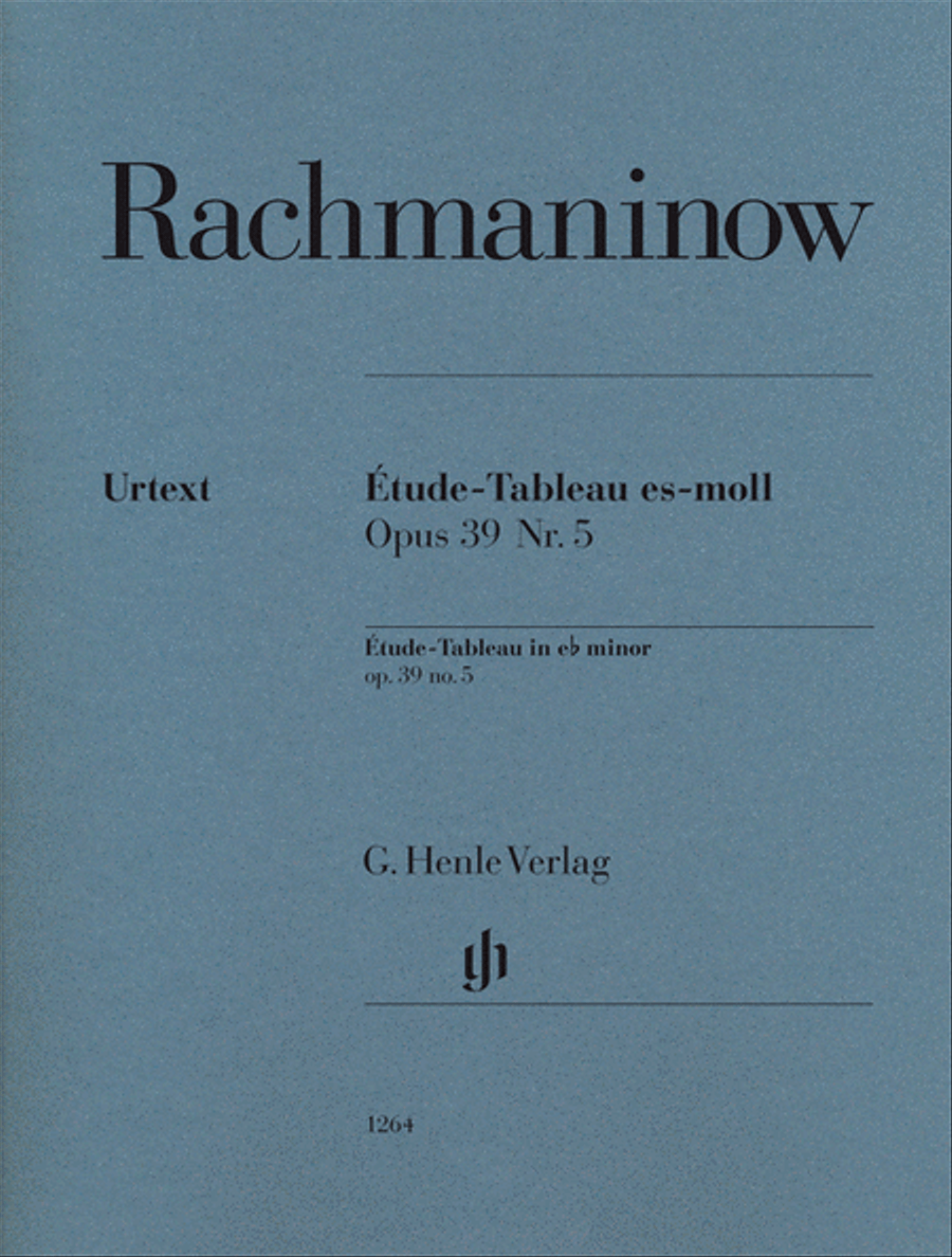 Book cover for Etude-Tableau in E-flat minor, Op. 39 No. 5