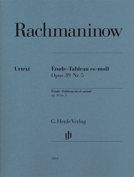 Etude-Tableau in E-flat minor, Op. 39 No. 5 by Sergei Rachmaninoff Piano Method - Sheet Music