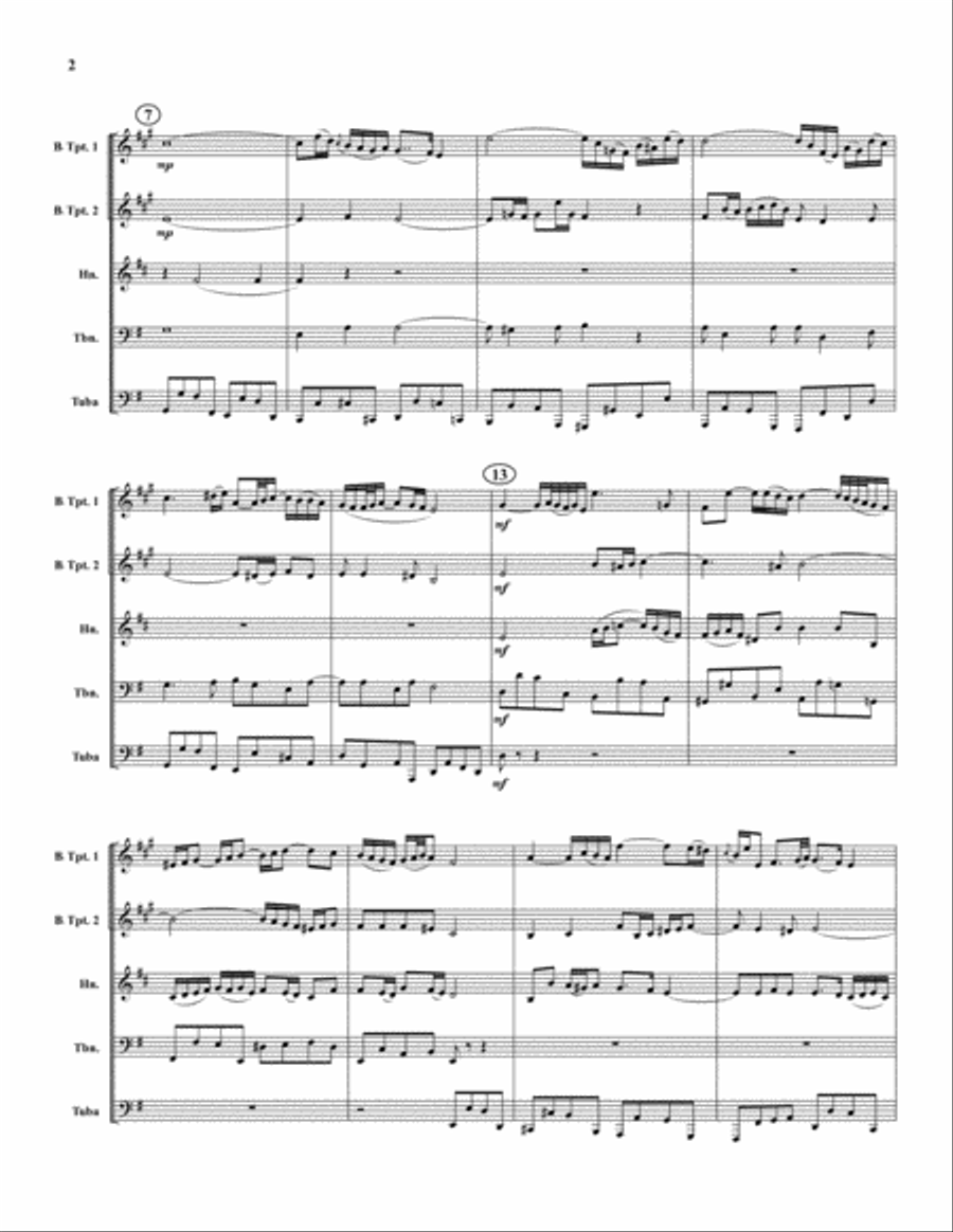 Ceremonial Music for Brass Quintet Brass Quintet scores gallery preview page 2