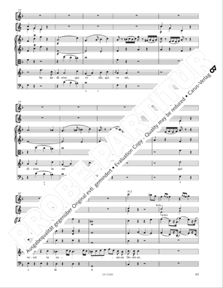 Creation Mass in A-major after Joseph Haydn (Schopfungsmesse in A nach Joseph Haydn) 4-Part scores gallery preview page 64