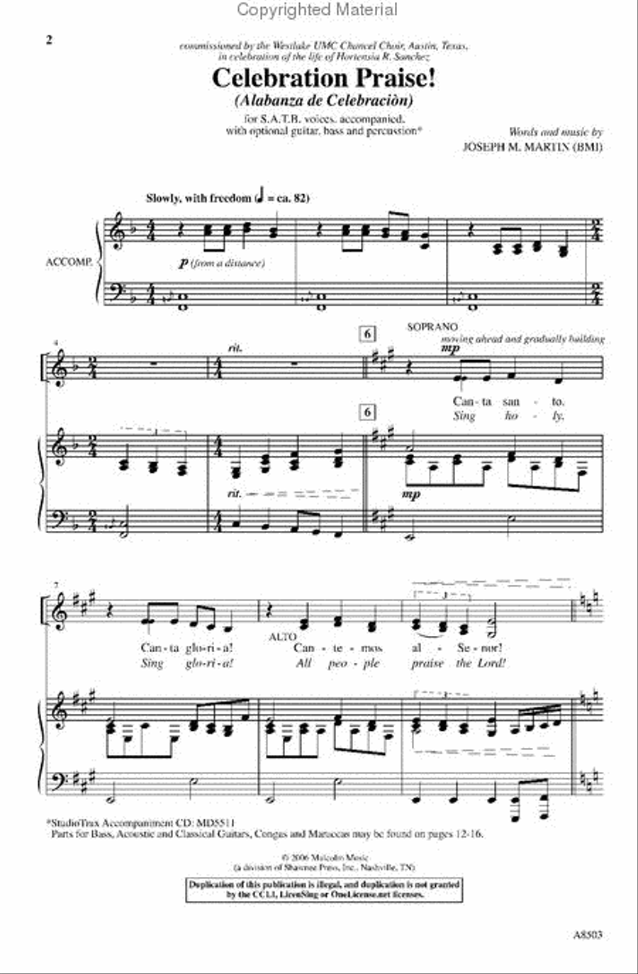 Celebration Praise! 4-Part scores gallery preview page 2