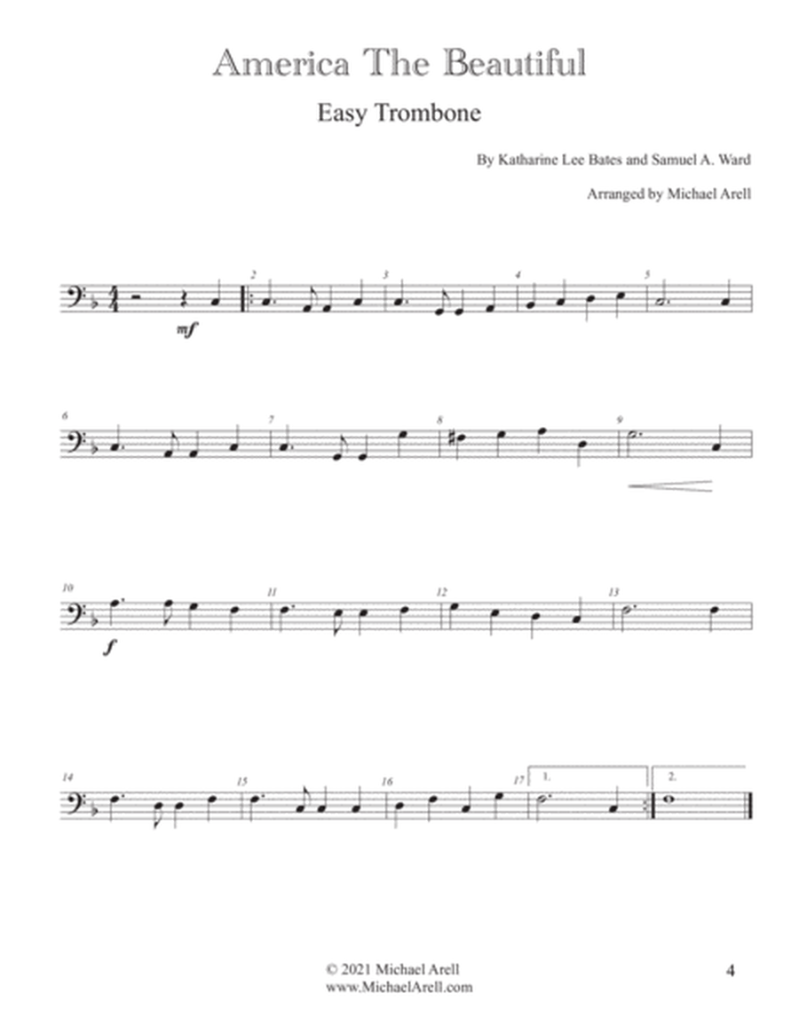 5 Easy Patriotic Songs for Trombone image number null